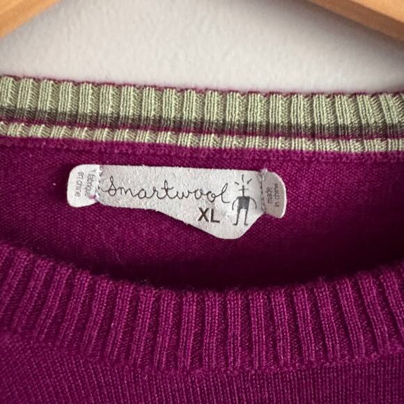Smartwool Women's Purple Crewneck Baselayer Sweater Merino Wool Size XL - Picture 2 of 5